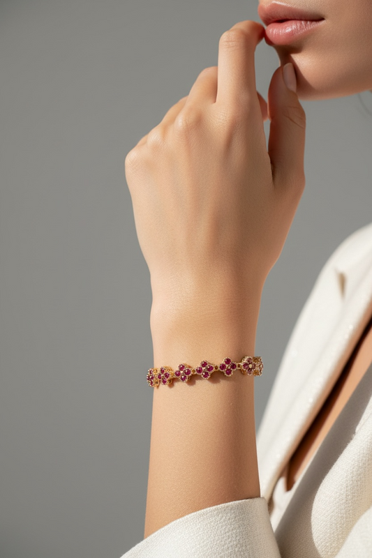 Bracelet Aura Berry Gold