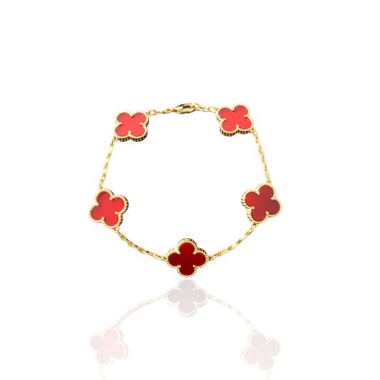 Bracelet - Melyha Clover rouge